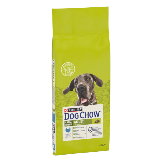 Purina Dog Chow Adult Large Breed Turkey – hrană uscată pentru câini adulți de talie mare, cu curcan, 14 kg